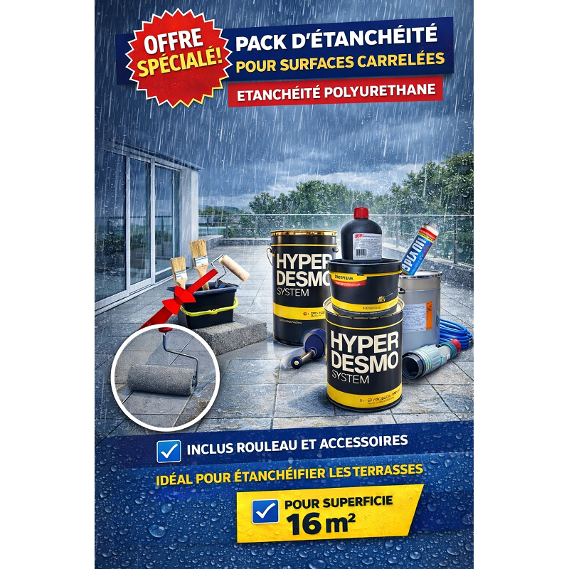 Pack d'étanchéité polyuréthane pour surfaces carrelées