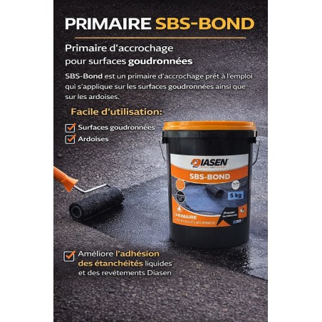 Primaire pour surfaces goudronnées et ardoises