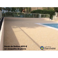 Vernis Polyuréthane ADY-E sur moquette de pierre